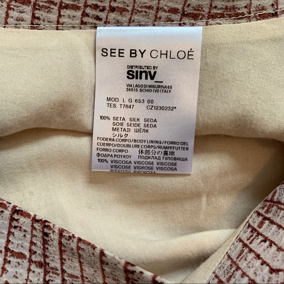 See by Chloe Python Print Silk Skirt - Picture 9 of 9